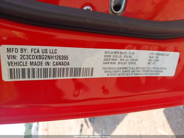 2022 DODGE CHARGER SXT RWD 9