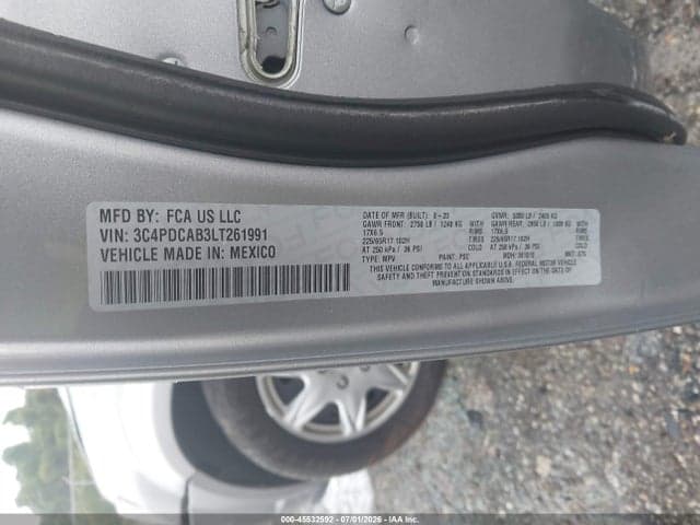 2020 DODGE JOURNEY SE VALUE 9