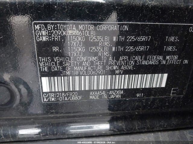 2020 TOYOTA RAV4 LE 9