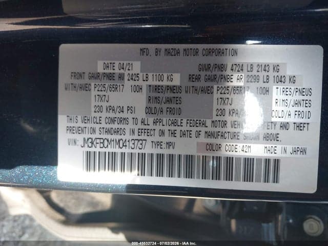 2021 MAZDA CX-5 TOURING 9