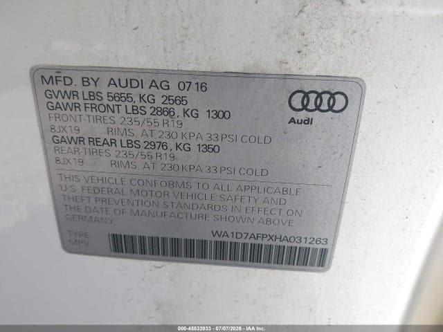 2017 AUDI Q5 3.0T PREMIUM PLUS 9