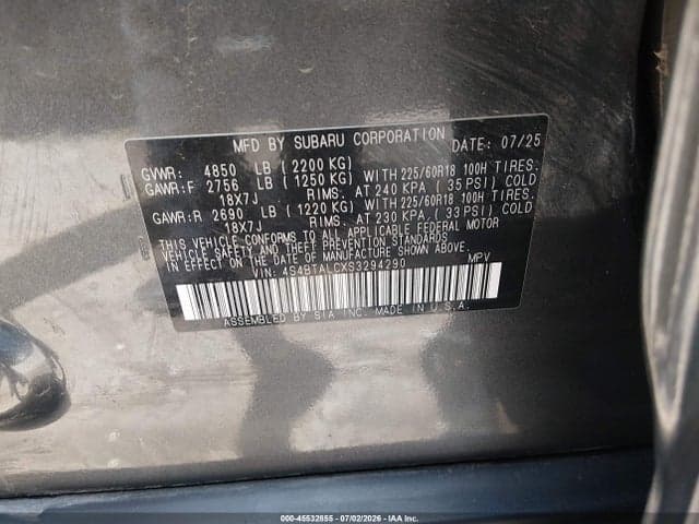 2025 SUBARU OUTBACK ONYX EDITION 9