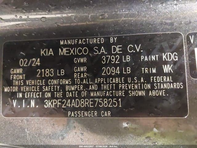2024 KIA FORTE LXS 9
