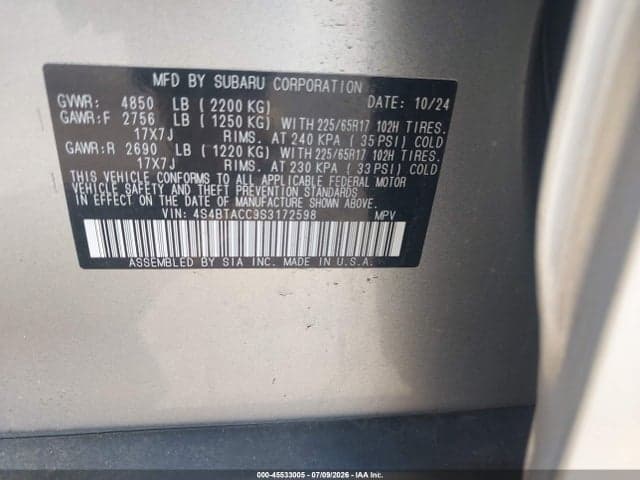 2025 SUBARU OUTBACK PREMIUM 9