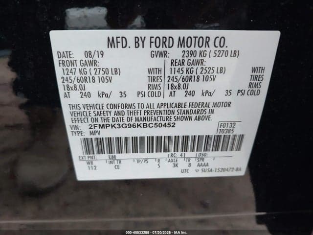 2019 FORD EDGE SE 9