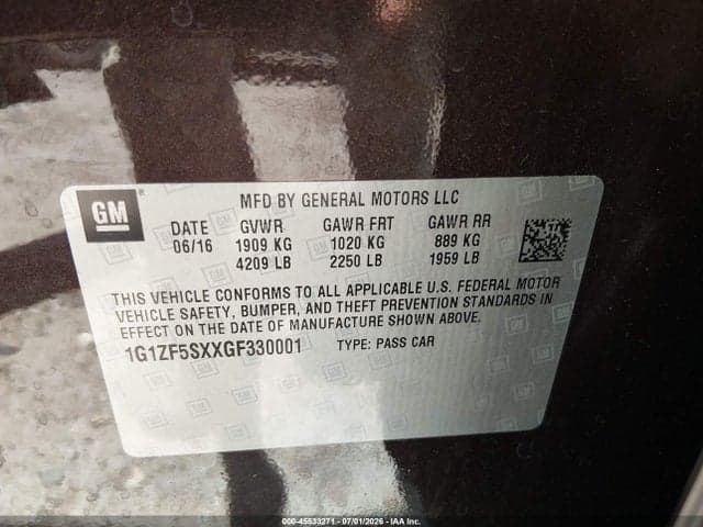 2016 CHEVROLET MALIBU 2LT 9