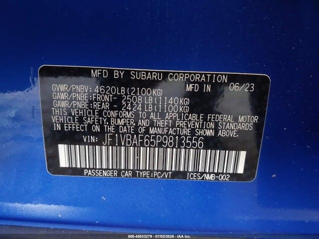 2023 SUBARU WRX PREMIUM 9