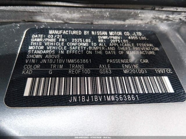 2021 NISSAN ROGUE SPORT SV FWD XTRONIC CVT 9