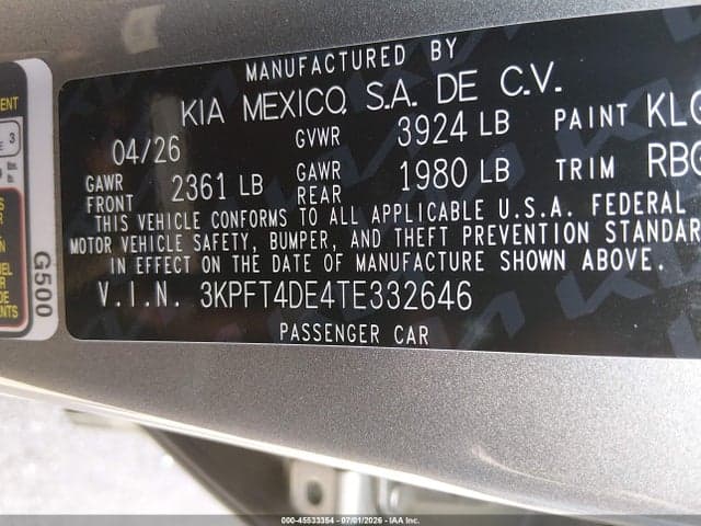 2026 KIA K4 LXS 9