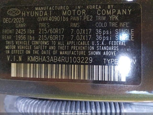2024 HYUNDAI KONA SE 9