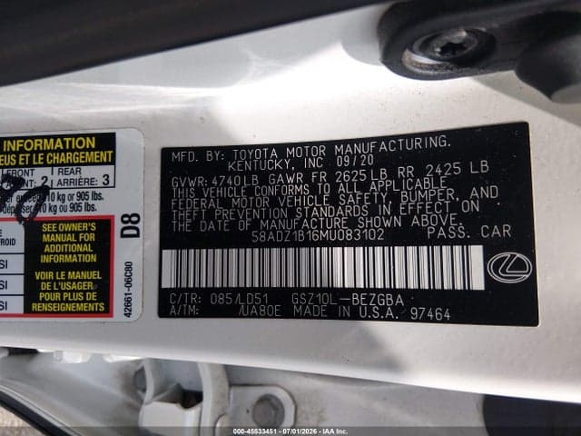 2021 LEXUS ES 350 9