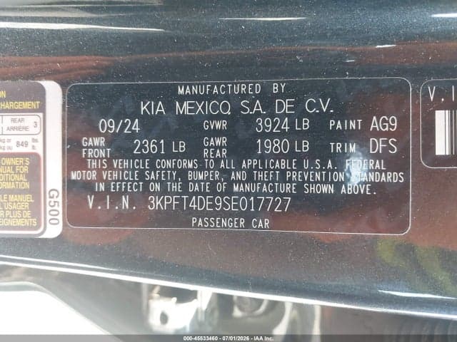 2025 KIA K4 LXS 9