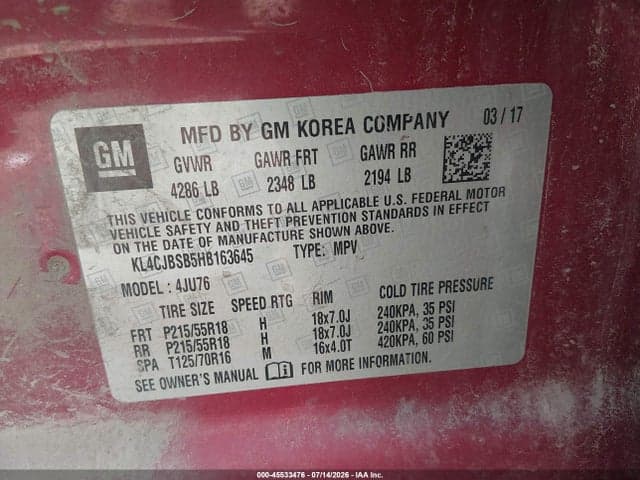 2017 BUICK ENCORE PREFERRED II 9