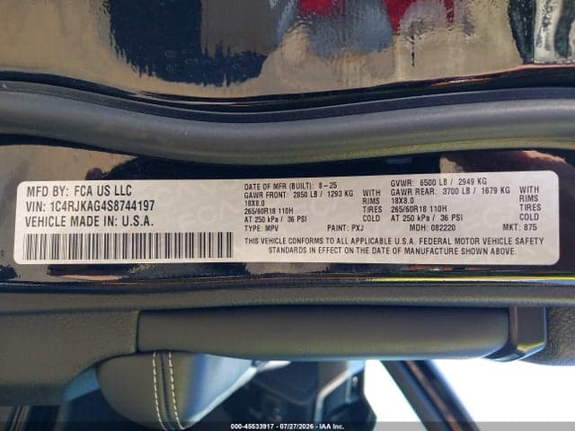 2025 JEEP GRAND CHEROKEE L ALTITUDE X 4X4 9