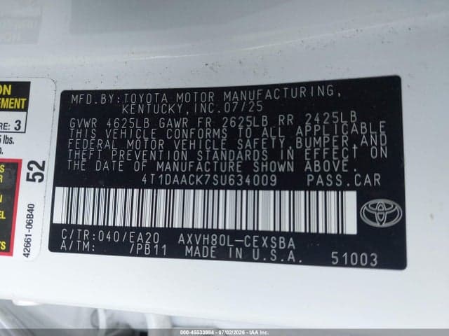 2025 TOYOTA CAMRY SE 9