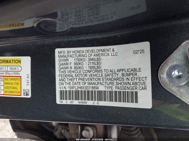 2025 HONDA CIVIC SEDAN SPORT 9