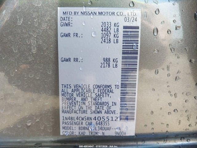 2024 NISSAN ALTIMA SR INTELLIGENT AWD 9