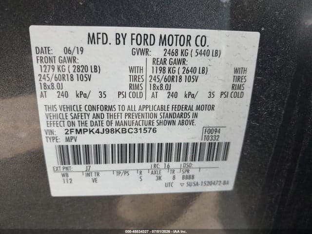 2019 FORD EDGE SEL 9