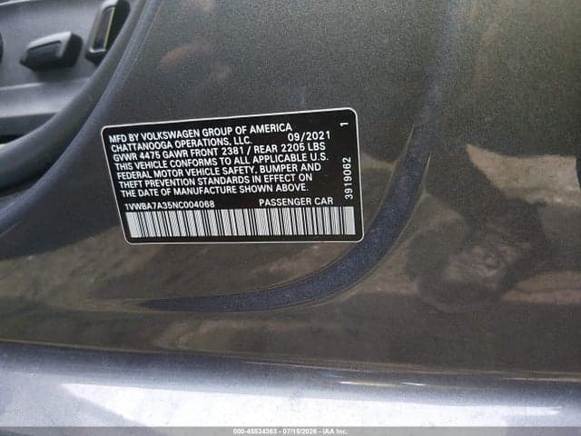 2022 VOLKSWAGEN PASSAT 2.0T LIMITED EDITION 9