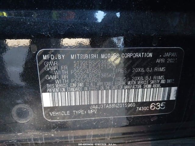 2022 MITSUBISHI OUTLANDER ES 2.5 2WD 9
