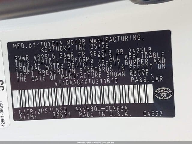 2026 TOYOTA CAMRY XSE 9