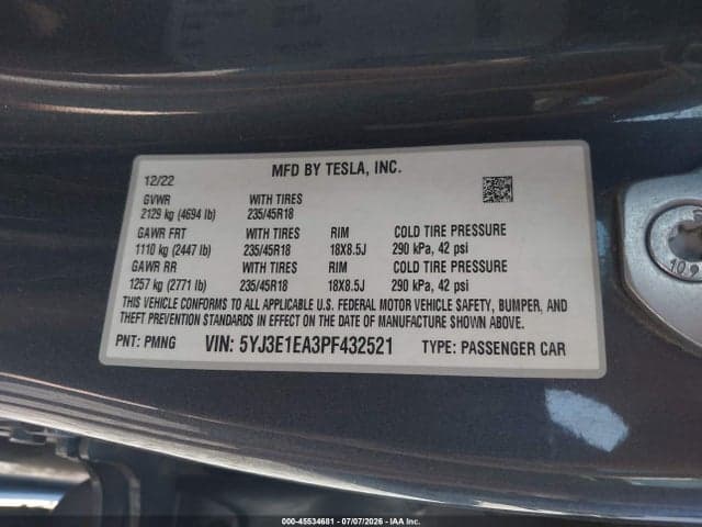 2023 TESLA MODEL 3 REAR-WHEEL DRIVE 9