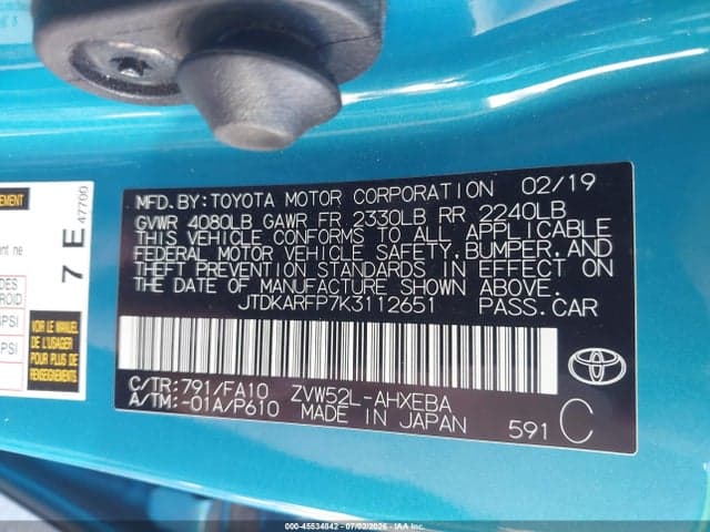 2019 TOYOTA PRIUS PRIME PLUS 9