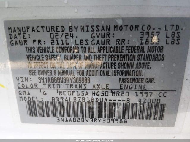 2024 NISSAN SENTRA S XTRONIC CVT 9