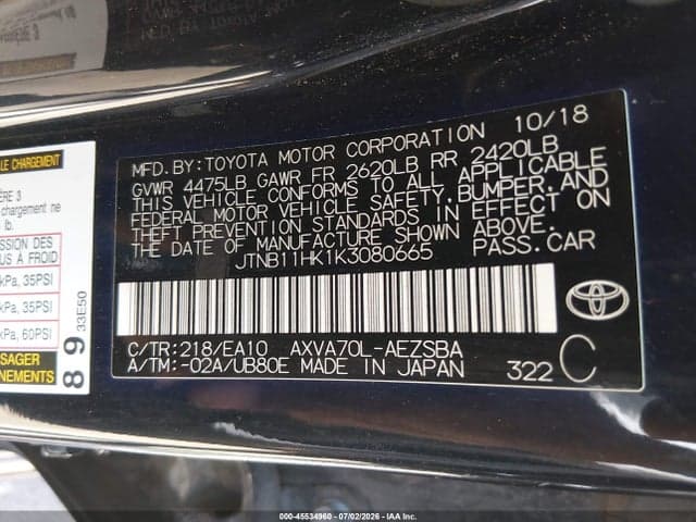 2019 TOYOTA CAMRY SE 9