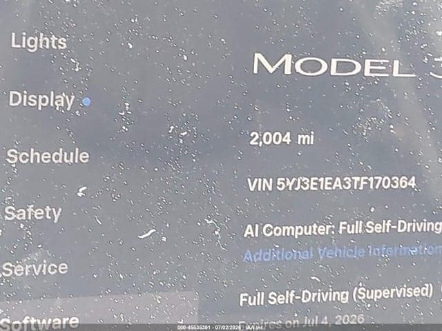 2026 TESLA MODEL 3 PREMIUM REAR-WHEEL DRIVE/REAR-WHEEL DRIVE 7