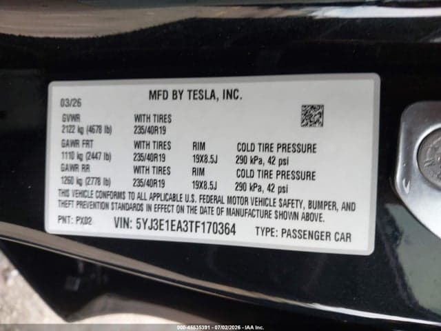 2026 TESLA MODEL 3 PREMIUM REAR-WHEEL DRIVE/REAR-WHEEL DRIVE 9
