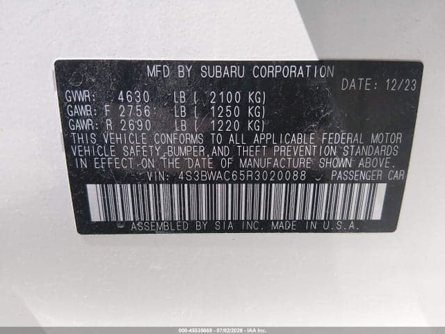 2024 SUBARU LEGACY PREMIUM 9