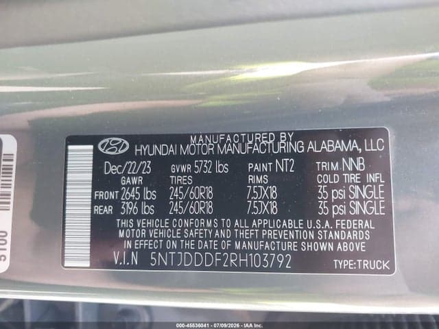 2024 HYUNDAI SANTA CRUZ XRT 9