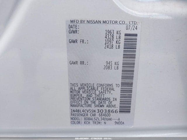 2025 NISSAN ALTIMA SR FWD 9