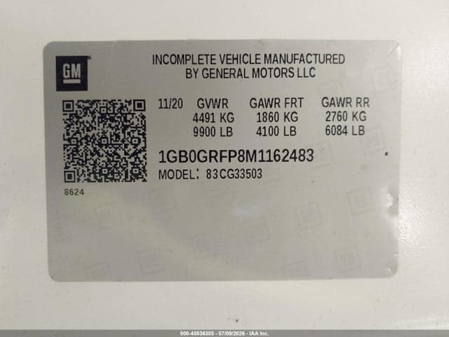 2021 CHEVROLET EXPRESS CUTAWAY WORK VAN 8