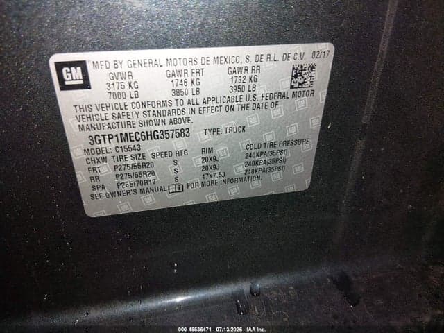2017 GMC SIERRA 1500 SLE 9