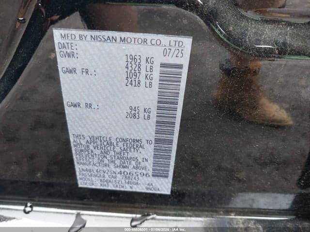 2025 NISSAN ALTIMA SR FWD 9