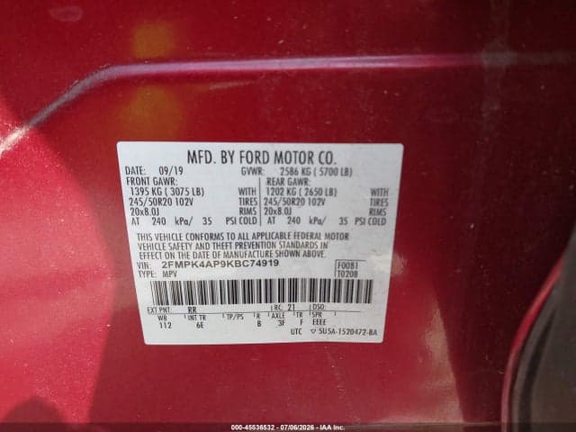 2019 FORD EDGE ST 9