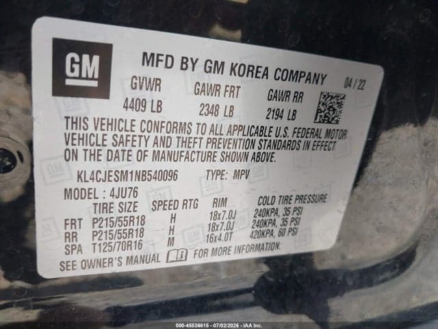 2022 BUICK ENCORE AWD PREFERRED 9