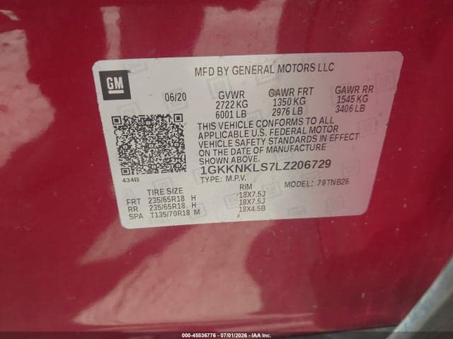 2020 GMC ACADIA FWD SLE 9