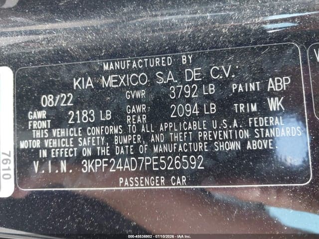 2023 KIA FORTE LXS 9