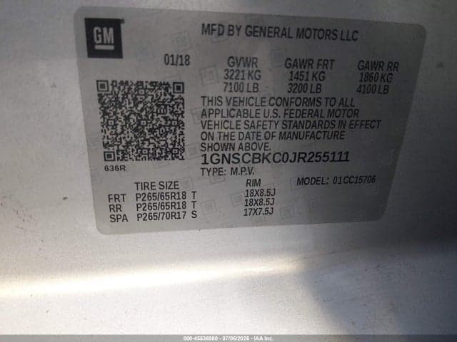2018 CHEVROLET TAHOE LT 9