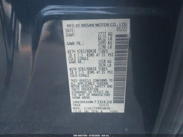 2021 NISSAN FRONTIER SV 4X2 9