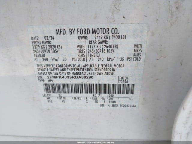 2024 FORD EDGE SEL/ST-LINE 9