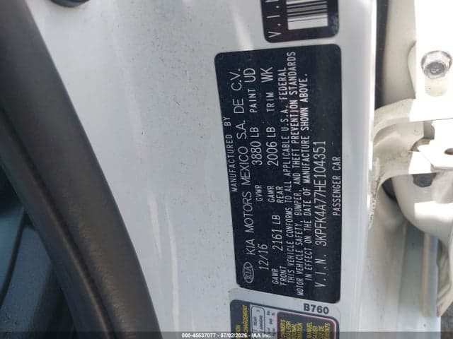 2017 KIA FORTE LX 9