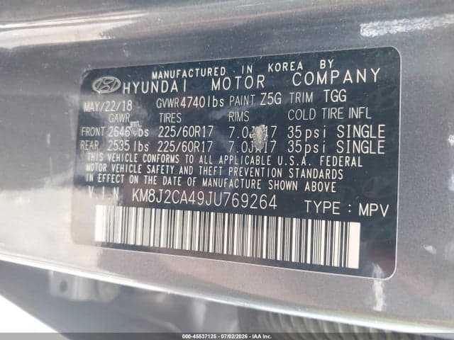 2018 HYUNDAI TUCSON SE 9