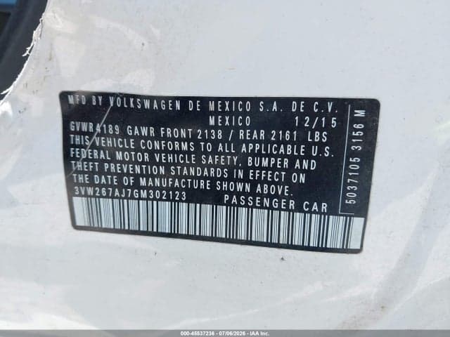 2016 VOLKSWAGEN JETTA 1.4T S 9