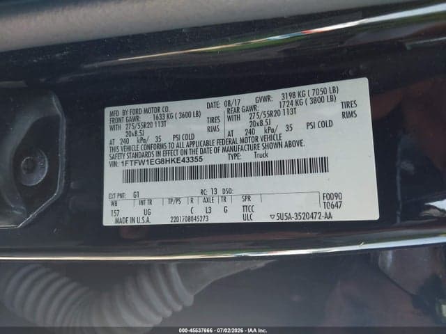 2017 FORD F-150 XLT 9