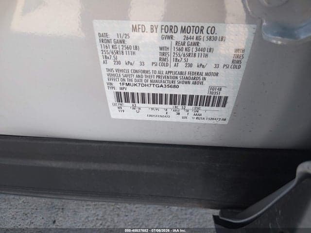 2026 FORD EXPLORER ACTIVE 9