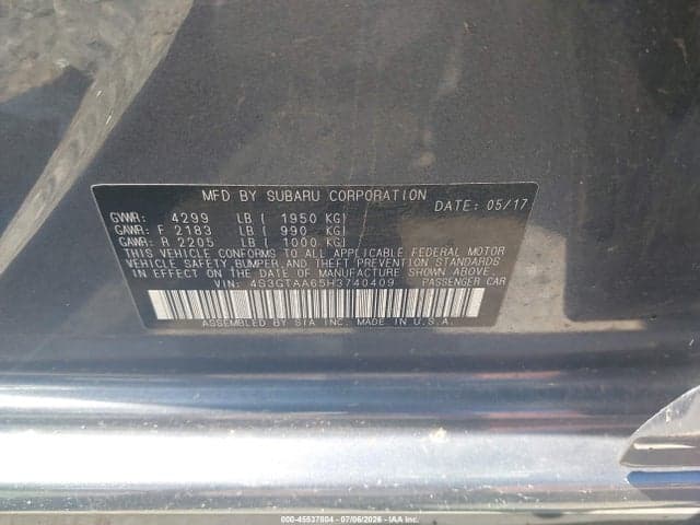 2017 SUBARU IMPREZA 2.0I 9